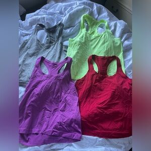 *LULULEMON BUNDLE* 4 Swiftly Tech Racerback Tank Top 2.0, Waist Length, size 10